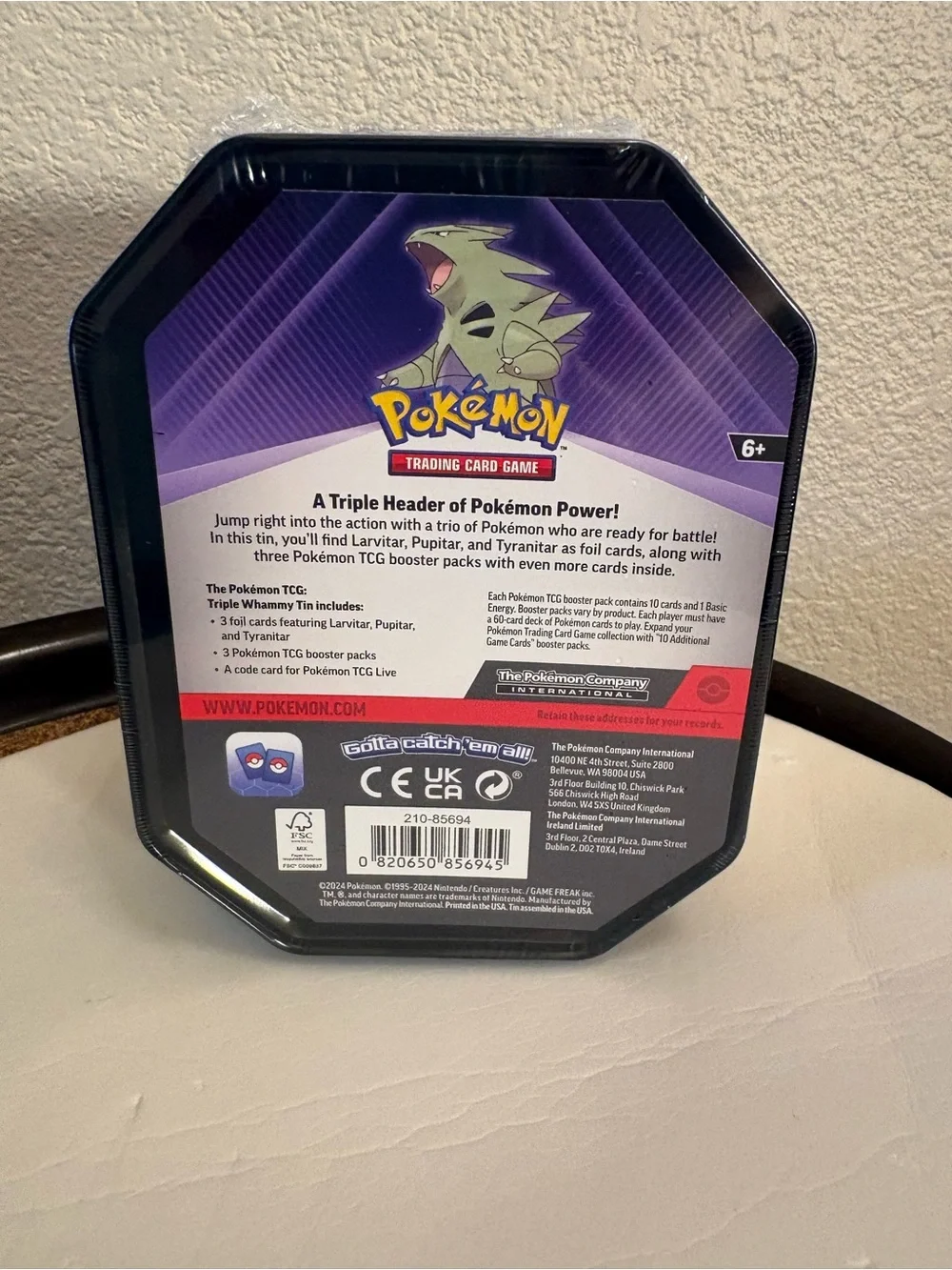 Pokemon Tyranitar Collector Tin - Purple